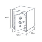Premium 160cm Tezgahaltı Banko Zırhlı Betonlu Kasa - Görsel 2