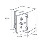Premium 200cm Tezgahaltı Banko Zırhlı Betonlu Kasa - Görsel 2