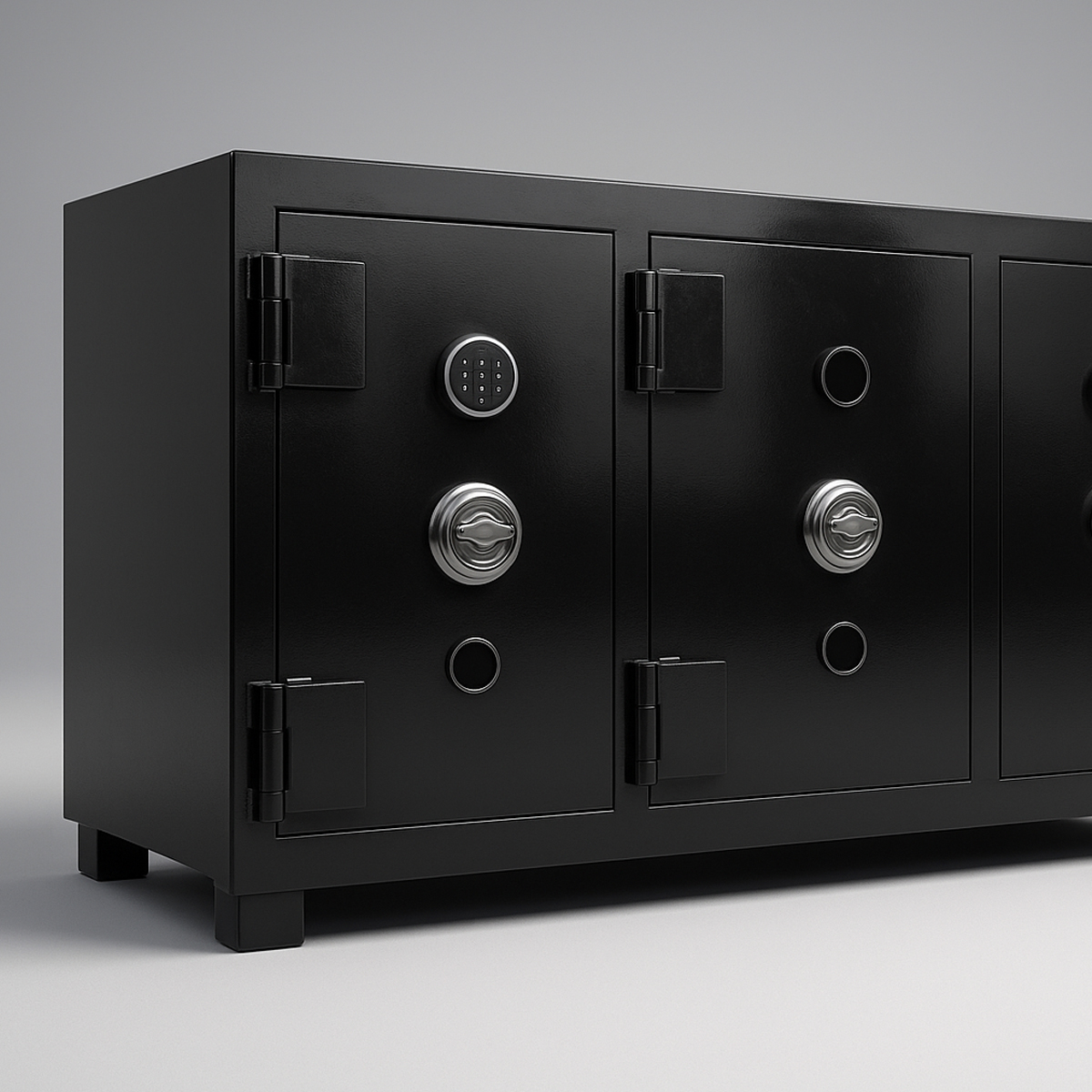 Yatay Kuyumcu Kasaları 150cm-1 Premium 150cm Tezgahaltı Banko Zırhlı Betonlu Kasa - Görsel 1